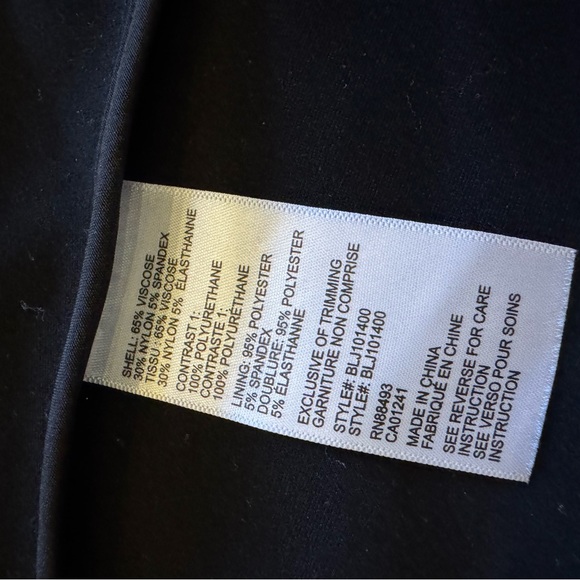 1015 Dana Buchman leather outer shell blazer - Picture 5 of 5